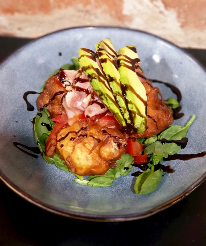 Corn fritters.